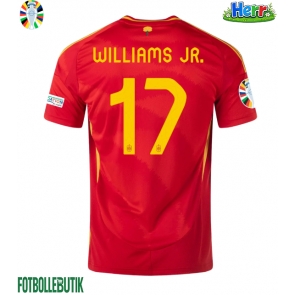 Spanien Nico Williams #17 Hemmatröja EM 2024 Kortärmad